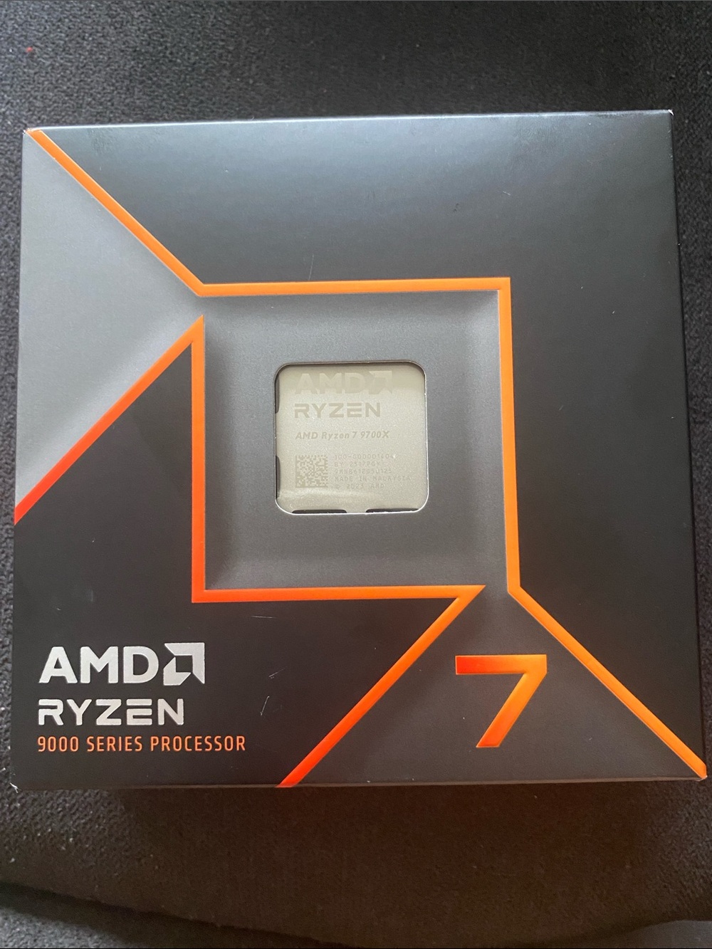 AMD Ryzen 7 9700X Black and Orange Boxed 9000 Series Processor